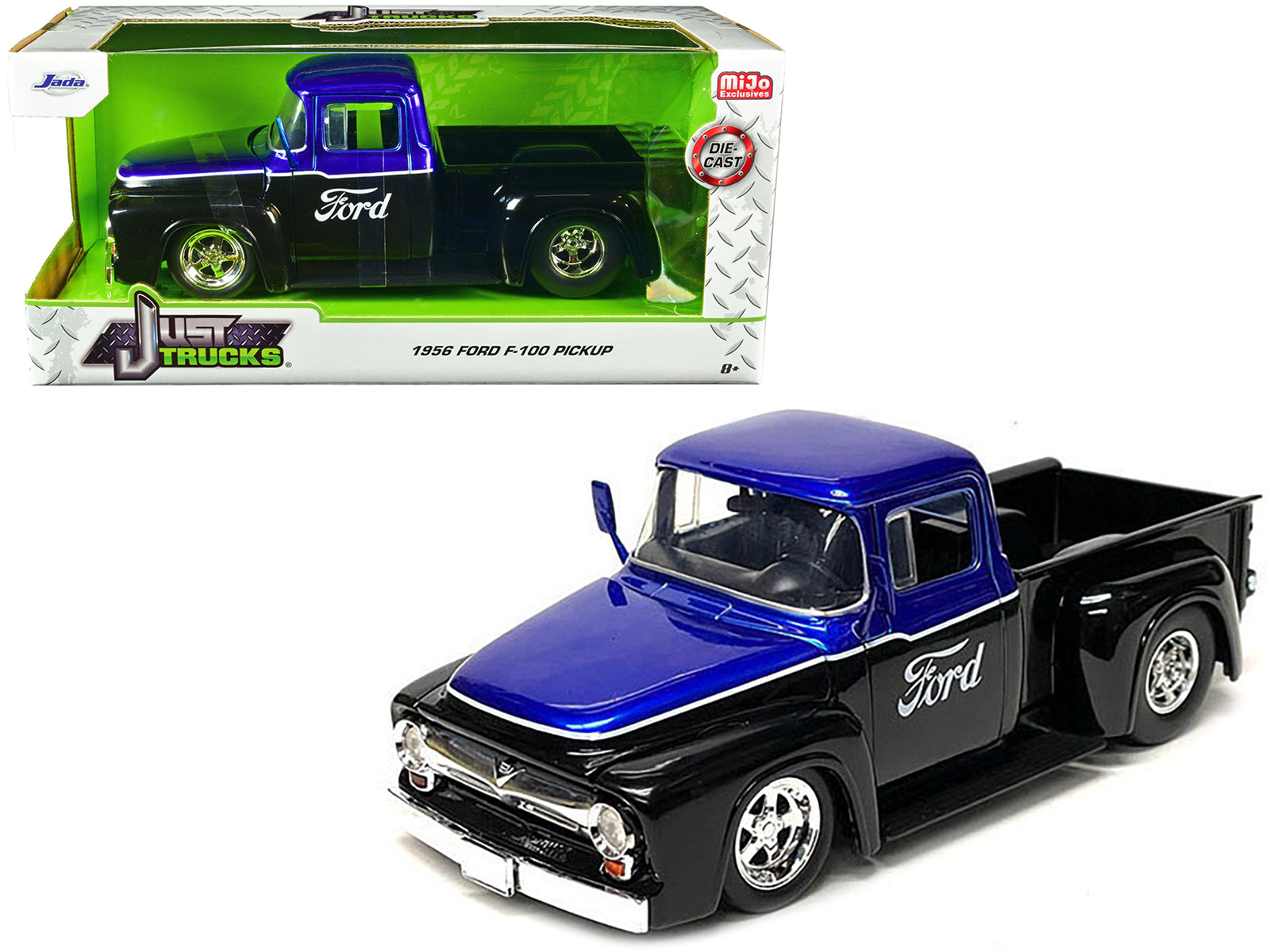 1956 Ford F-100 Black Diecast Model Pickup Truck 