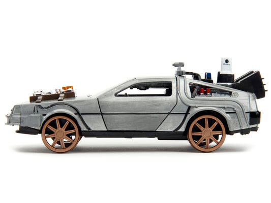DeLorean DMC Time Machine Silver Diecast Model Car Back to the Future