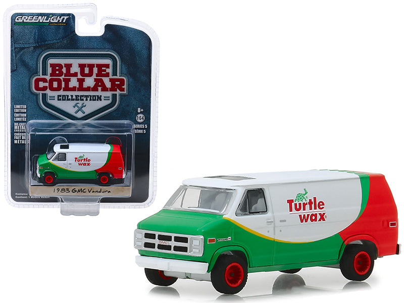 Brand new 1/64 scale car model of 1983 GMC Vandura Van Turtle Wax Blue Collar Collection Series 5 die cast model car by Greenlight.
Limited