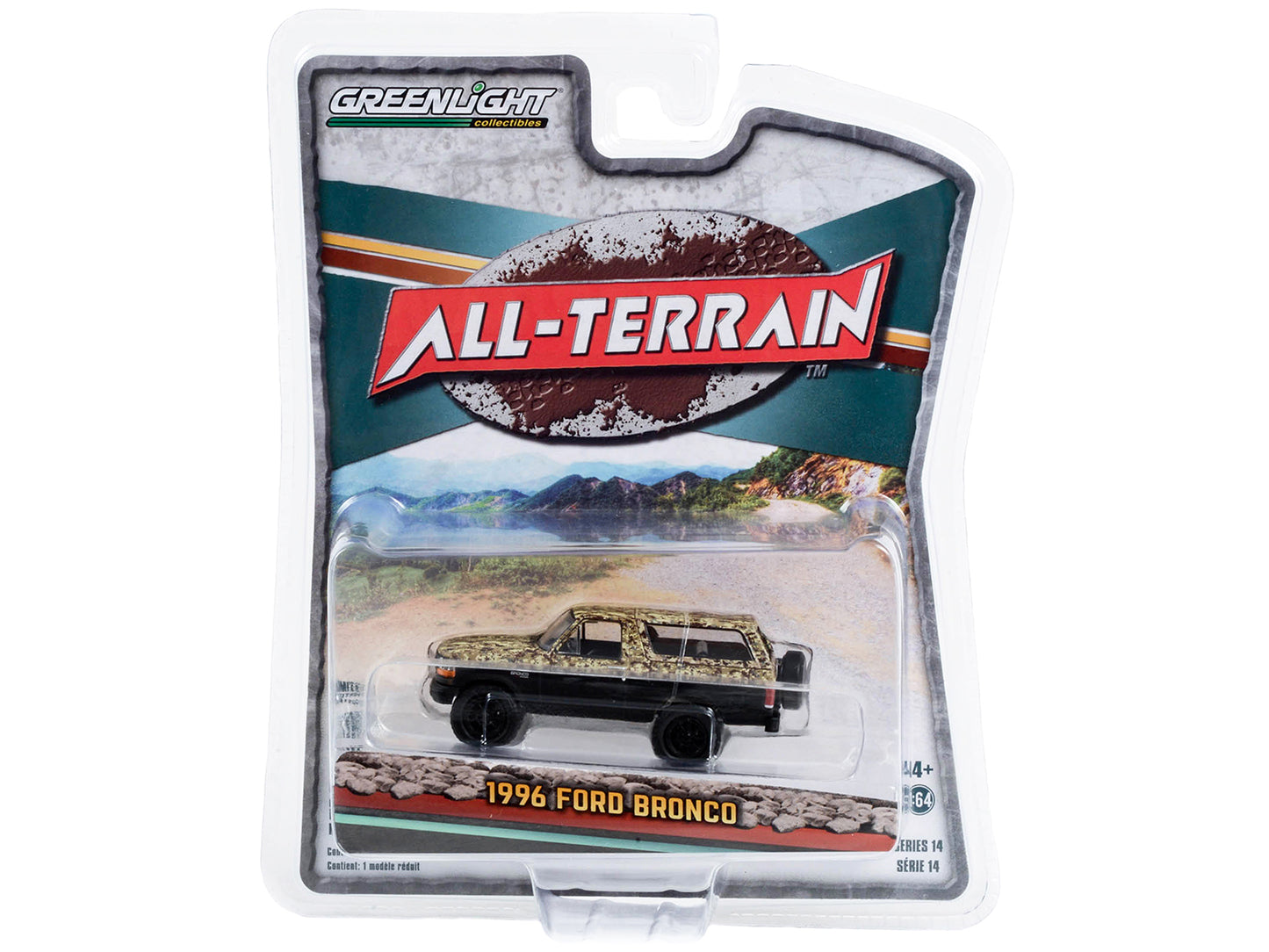 1996 Ford Bronco Lifted Black Diecast Model Car 