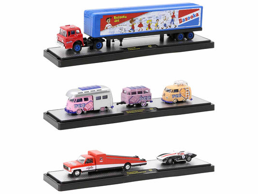 Auto Haulers 3 Piece set of  Diecast Model Auto Transport/Car Hauler 