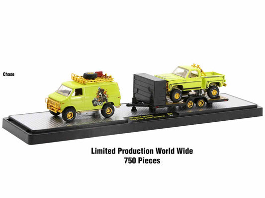 Auto Haulers 3 Piece set of  Diecast Model Auto Transport/Car Hauler 