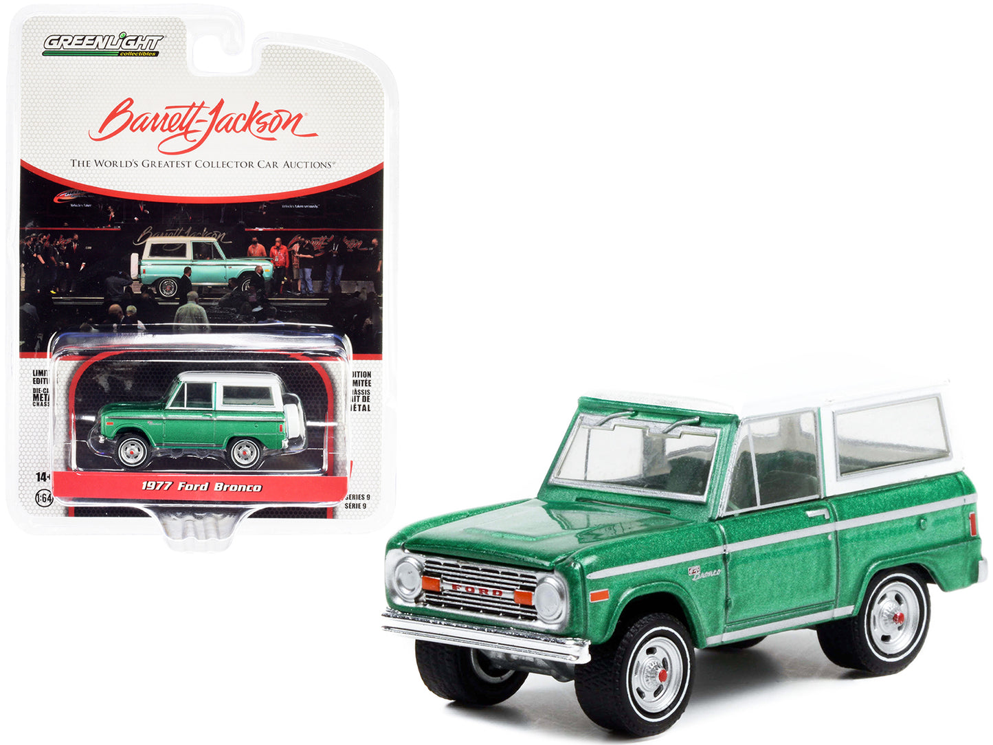 1977 Ford Bronco Jade Green Diecast Model Car 