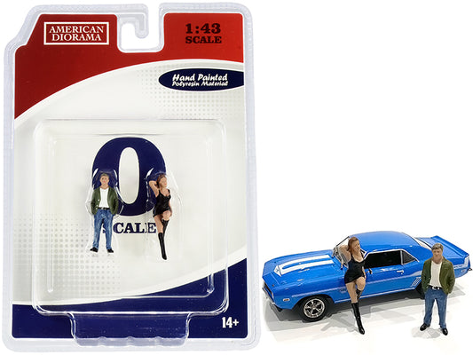 70s Style Set 1 of   Model Retro Style Figure 