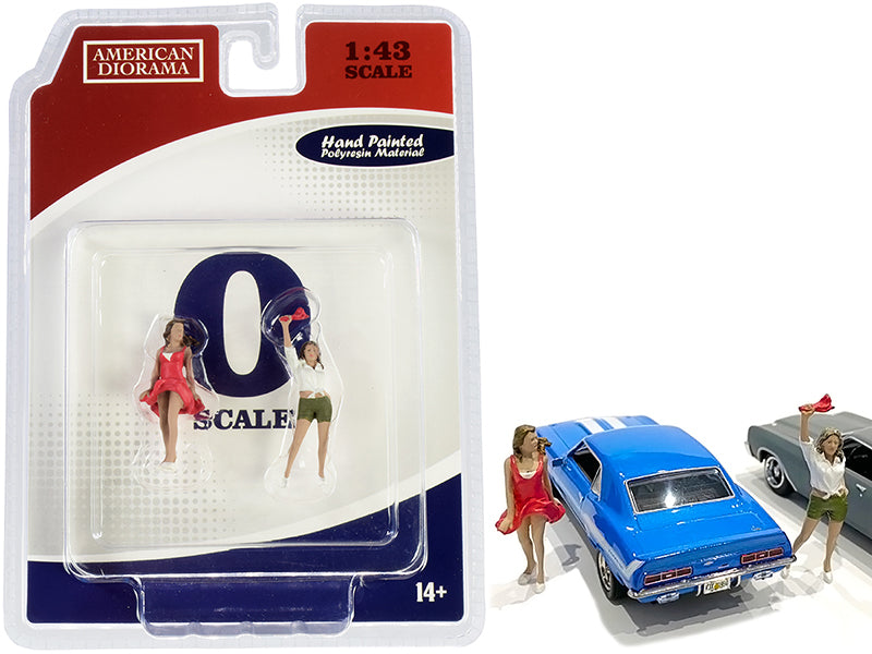 70s Style Set 4 of   Model Retro Style Figure 