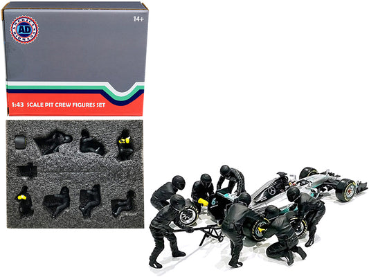 Race Day 7 Piece Set of   Model F1 Pit Crew Figure 
