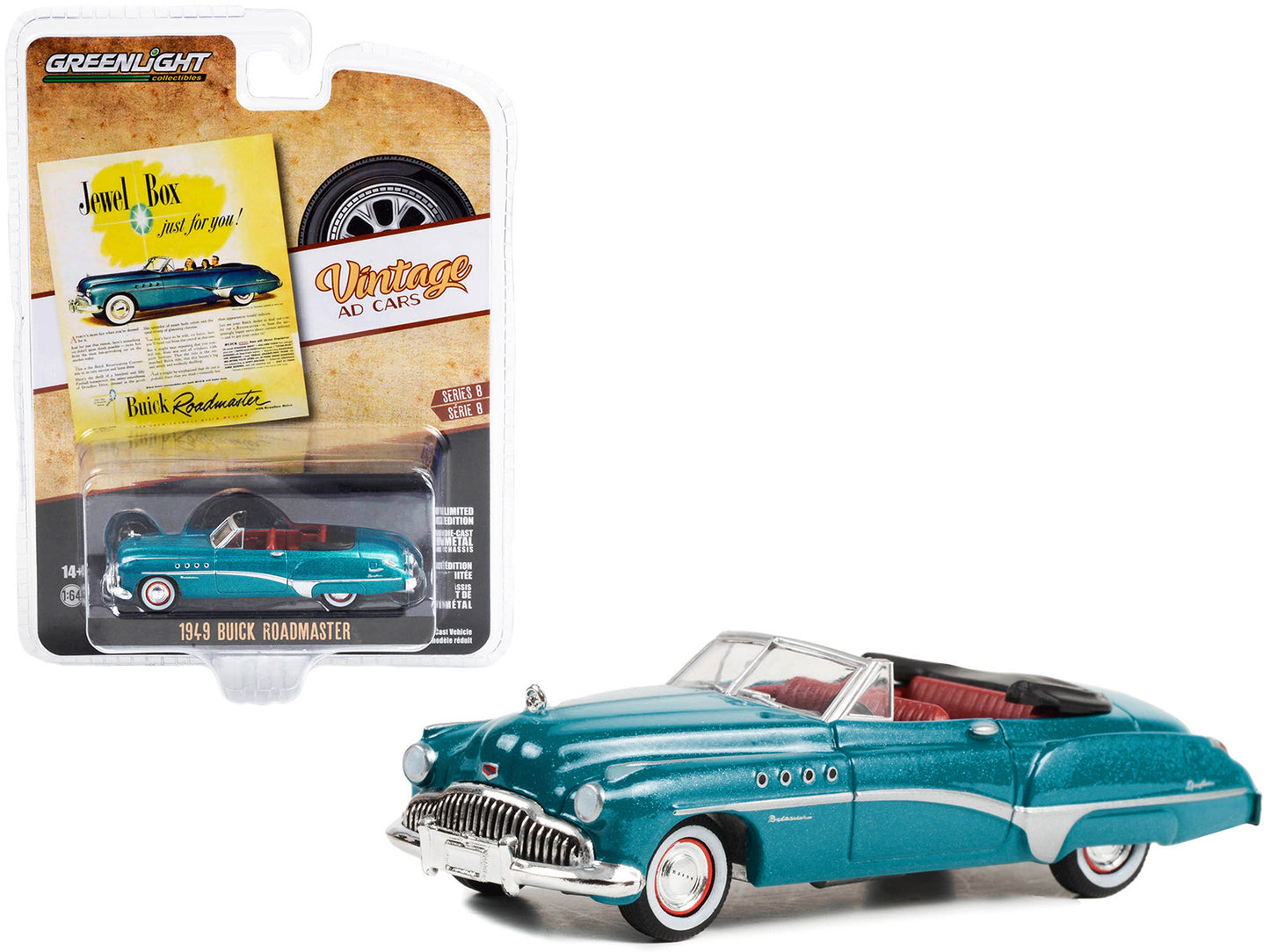1949 Buick Roadmaster  Blue Diecast Model Car 