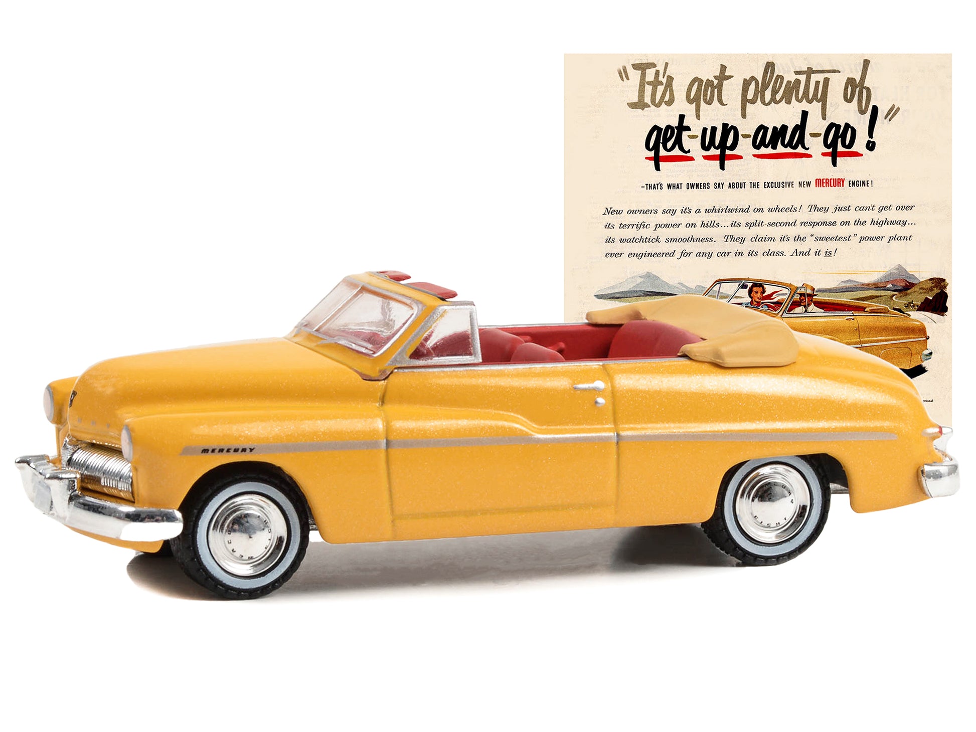 1949 Mercury Eight Convertible Yellow Diecast Model Car 