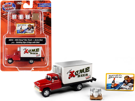 1955 Chevrolet Box  Red  Model Box/Van Truck 