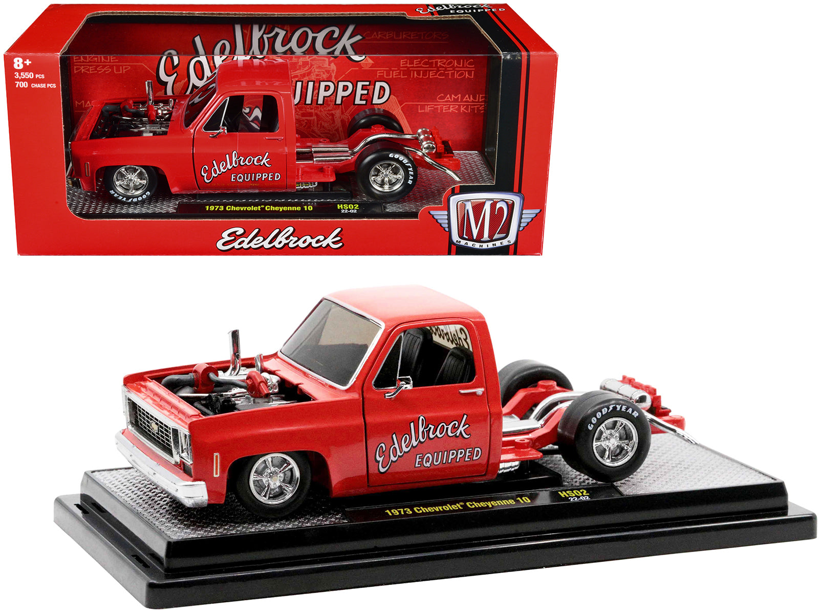 1973 Chevrolet Cheyenne Super Red Diecast Model Utility Truck 