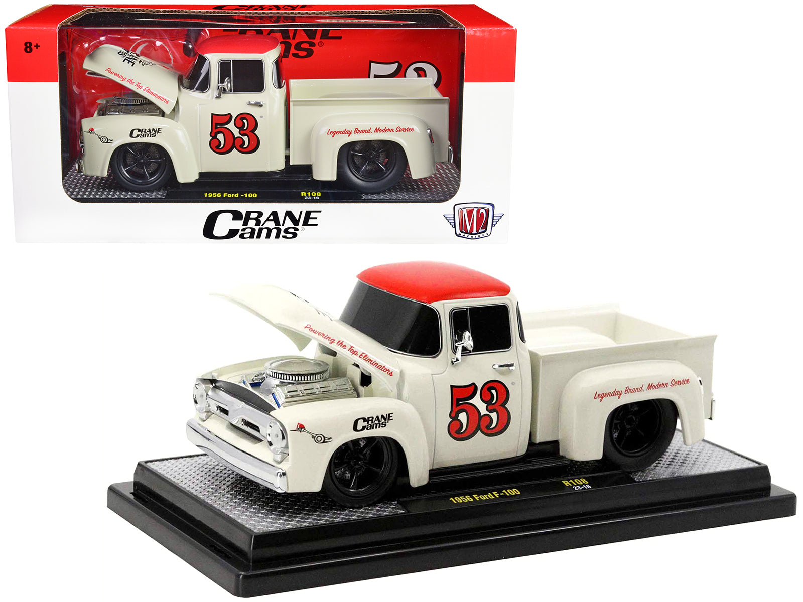 1956 Ford F-100 White Diecast Model Pickup Truck 