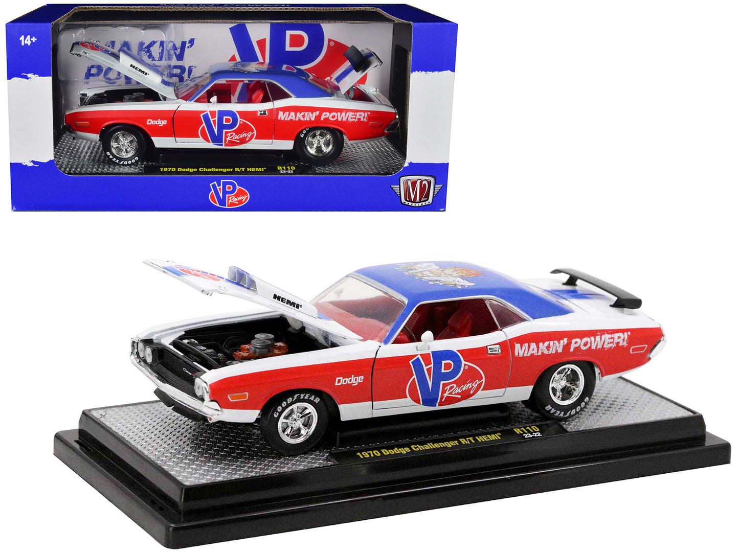 1970 Dodge Challenger R Red Diecast Model Car 