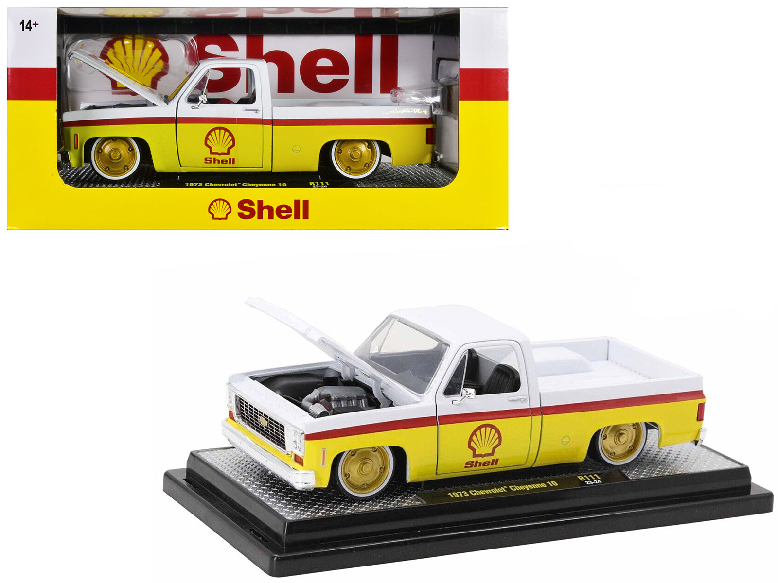 1973 Chevrolet Cheyenne 10 Yellow Diecast Model Pickup Truck 