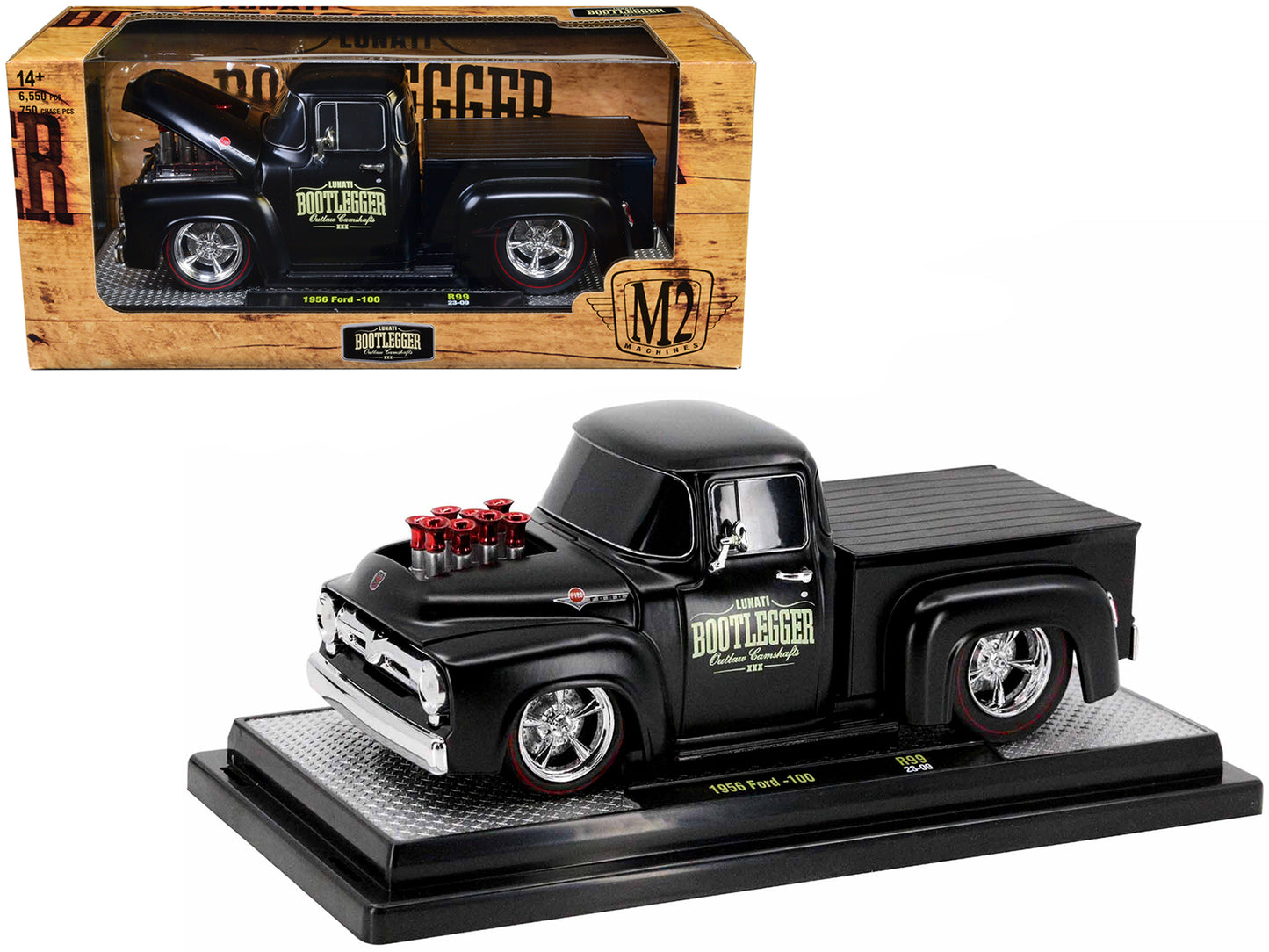 1956 Ford F-100 Black Diecast Model Pickup Truck 