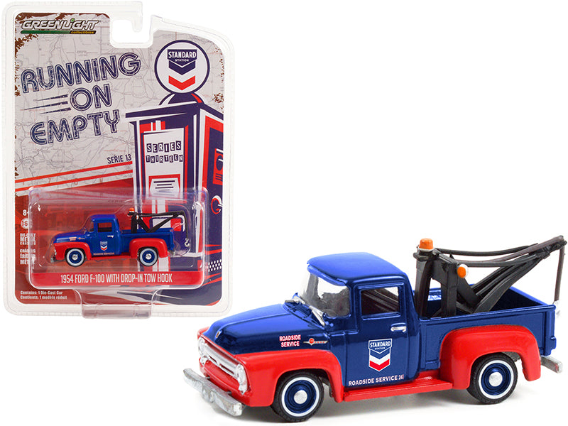 1954 Ford F-100 Blue Diecast Model Tow Truck 