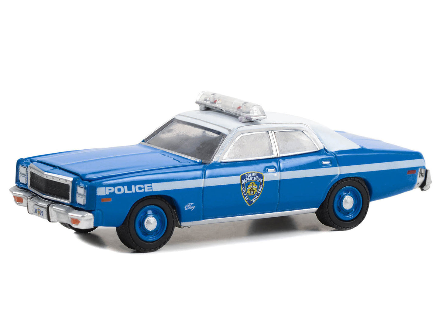 1977 Plymouth Fury Blue Diecast Model Car