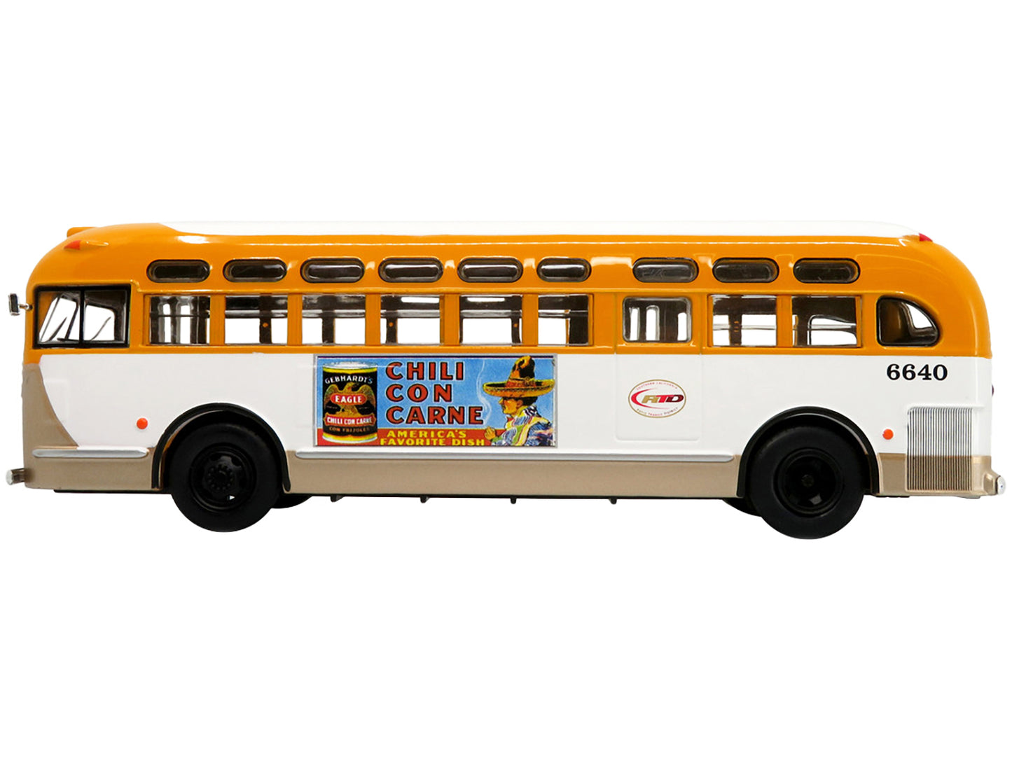 Brand new 1/43 scale diecast model of GM TDH 3610 Los Angeles Transit Lines Bus Indiana Olympic RTD Southern California Rapid Transit Distri
