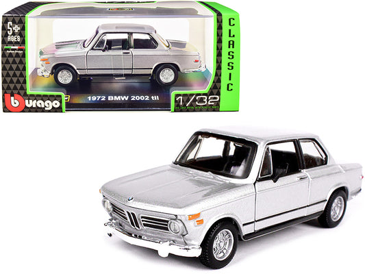 1972 BMW 2002 tii Silver Diecast Model Car 