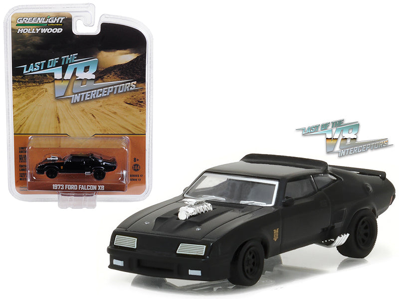 Brand new 1/64 scale diecast car model of 1973 Ford Falcon XB Black "Last of the V8 Interceptors" (1979) Movie "Hollywoo