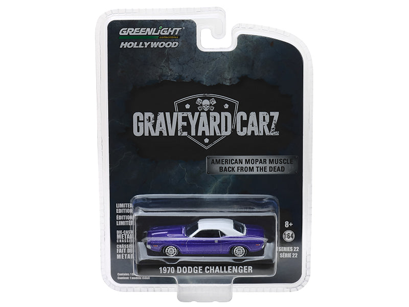 1970 Dodge Challenger  Purple Diecast Model Car Graveyard Carz