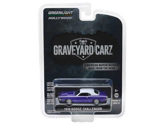 1970 Dodge Challenger  Purple Diecast Model Car Graveyard Carz