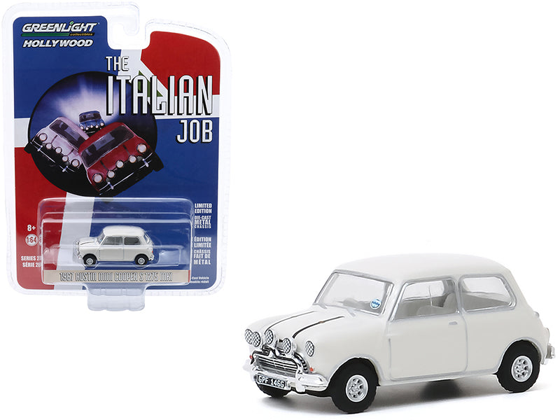 1967 Austin Mini Cooper White Diecast Model Car The Italian Job (1969)