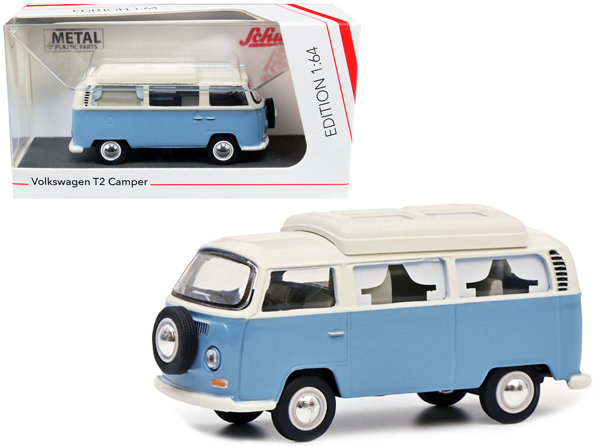 Volkswagen T2 Camper Bus Blue Diecast Model Van 