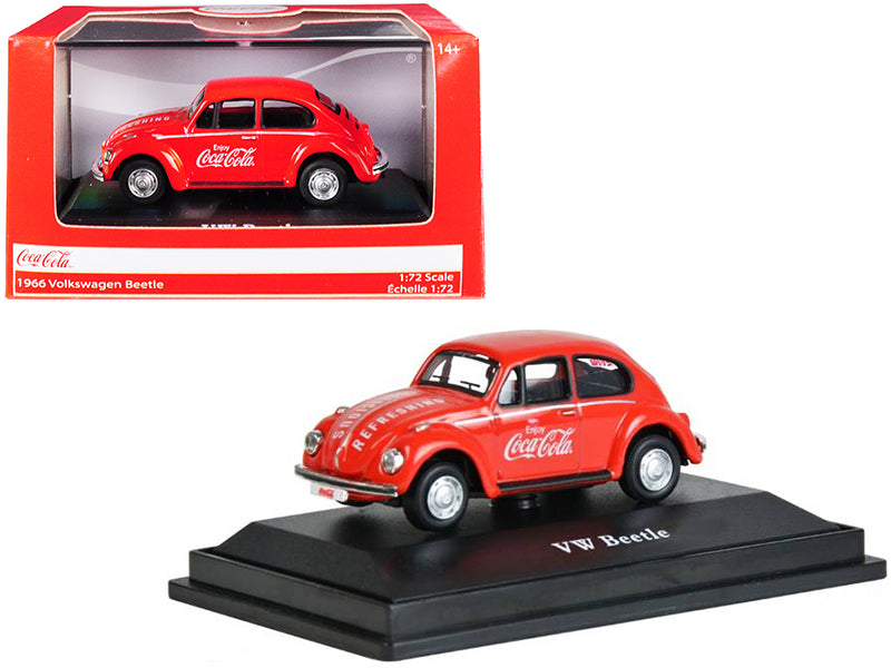 1966 Volkswagen Beetle Coca Red Diecast Model Car Coca-Cola
