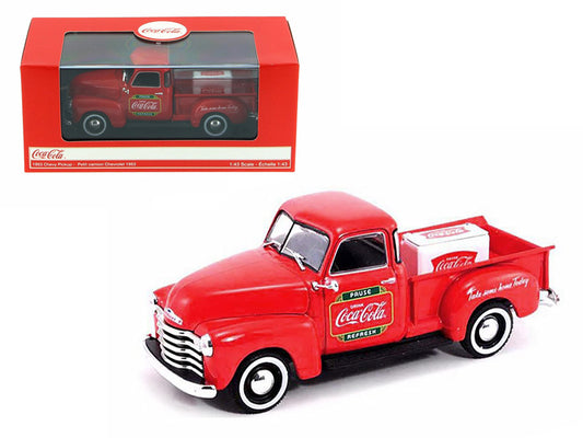 1953 Chevrolet   Red Diecast Model Pickup Truck Coca-Cola