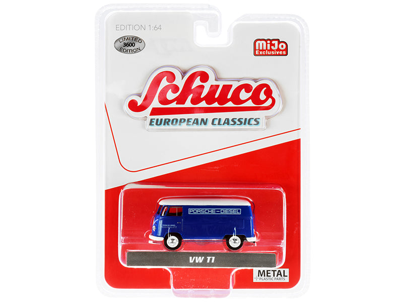 Volkswagen T1 Panel Bus Blue Diecast Model Van 