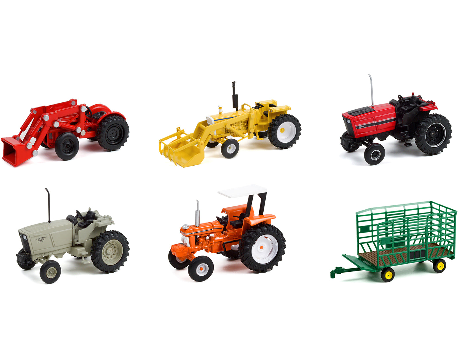 Brand new 1/64 scale diecast models of Down on the Farm Series Set of 6 pieces Release 6 die cast models by Greenlight.
Brand new boxes.
L