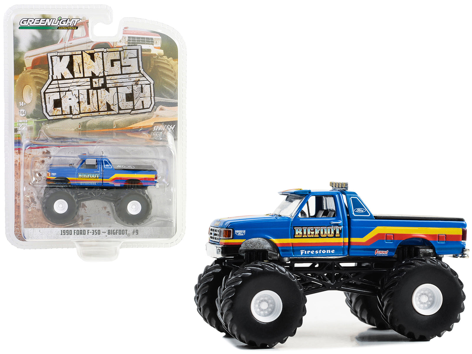 1990 Ford F-350 Red Diecast Model Monster Truck 