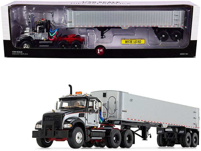 Mack Granite MP Tandem Black Diecast Model Tractor Trailer 