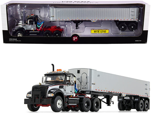 Mack Granite MP Tandem Black Diecast Model Tractor Trailer 
