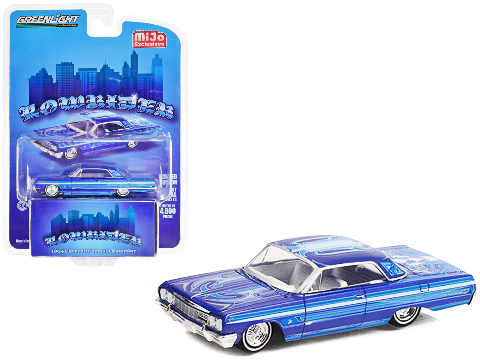 1964 Chevrolet Impala SS Blue Diecast Model Car Lowriders