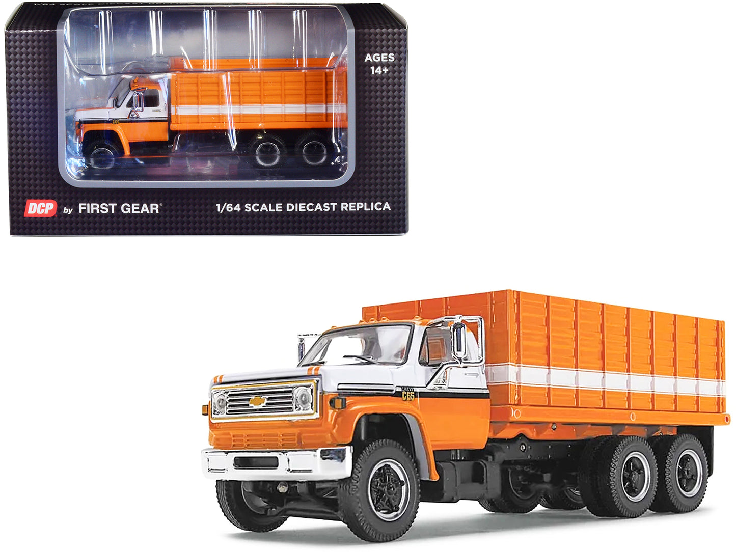 1970 Chevrolet C65 Grain Orange Diecast Model Grain Truck 