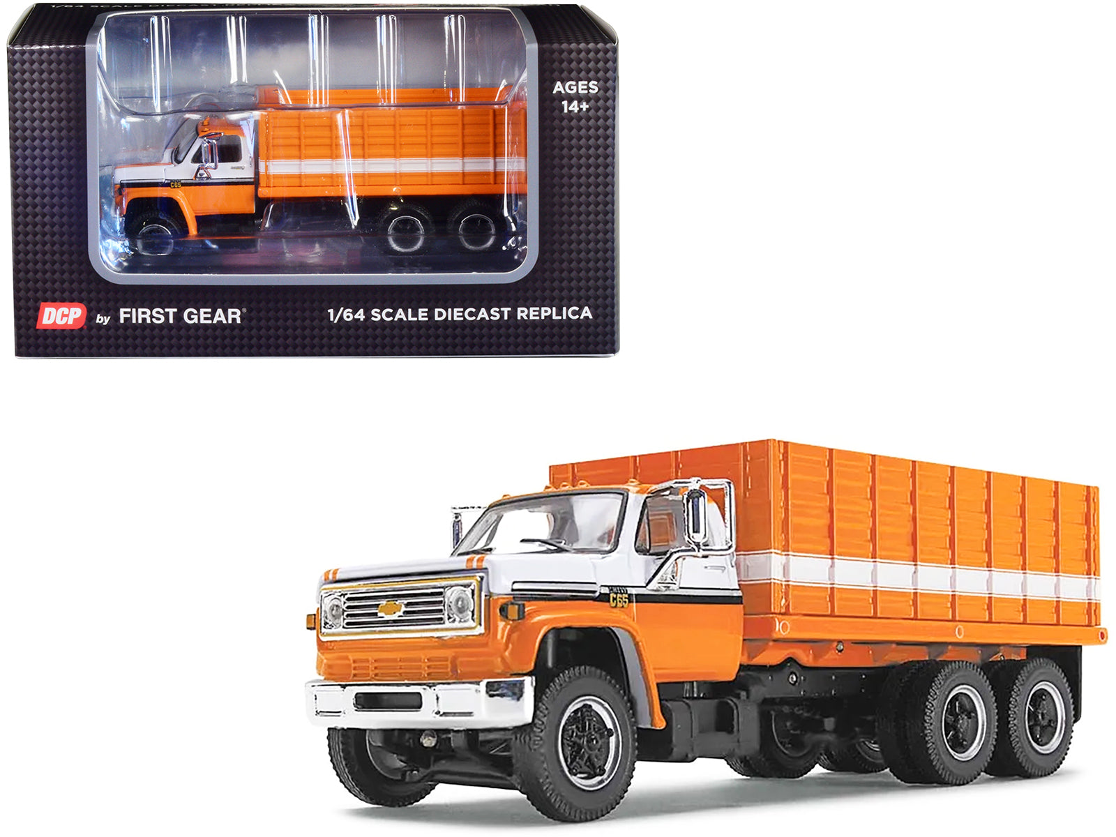 1970 Chevrolet C65 Grain Orange Diecast Model Grain Truck 