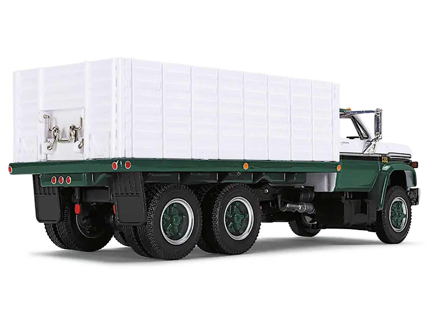 Brand new 1/64 scale diecast model of 1970s Chevrolet C65 Grain Truck Green and White die cast model by DCP/First Gear.