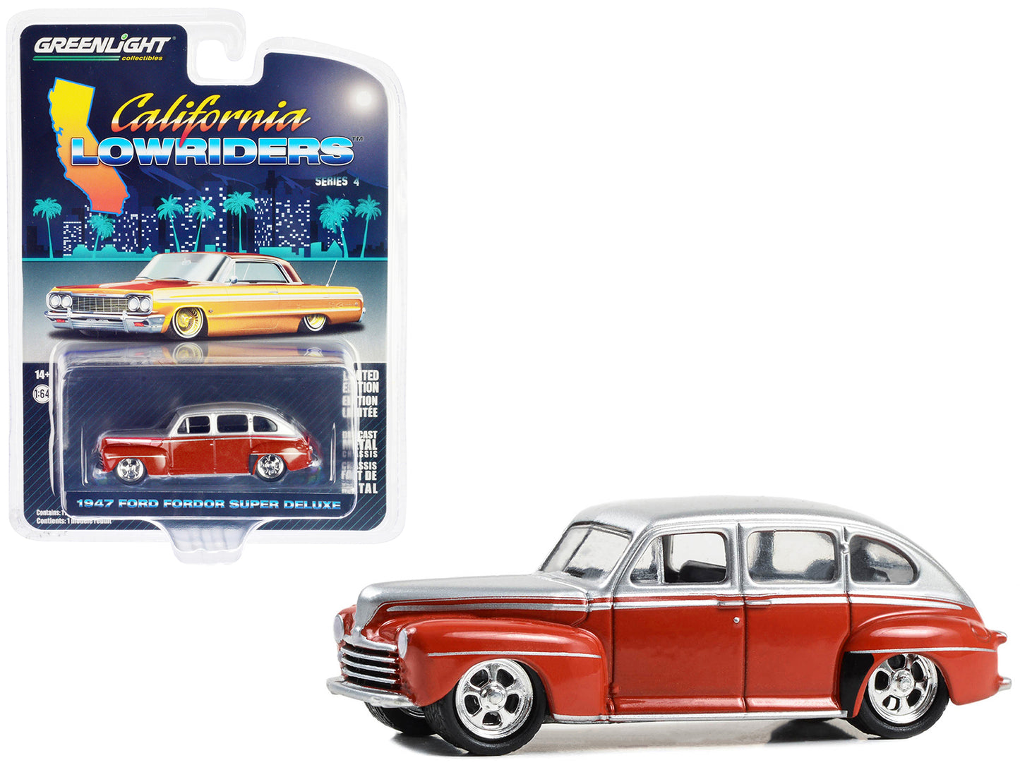 1947 Ford Fordor Super Red Diecast Model Car Lowriders