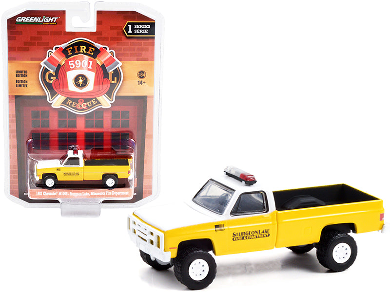 1987 Chevrolet M1008  Yellow Diecast Model Pickup Truck 