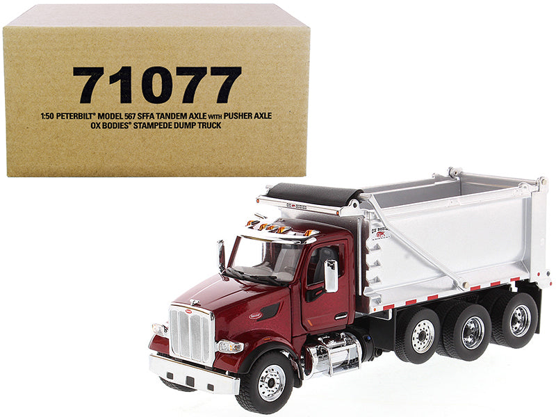 Peterbilt 567 SFFA Tandem Red Diecast Model Dump Truck 