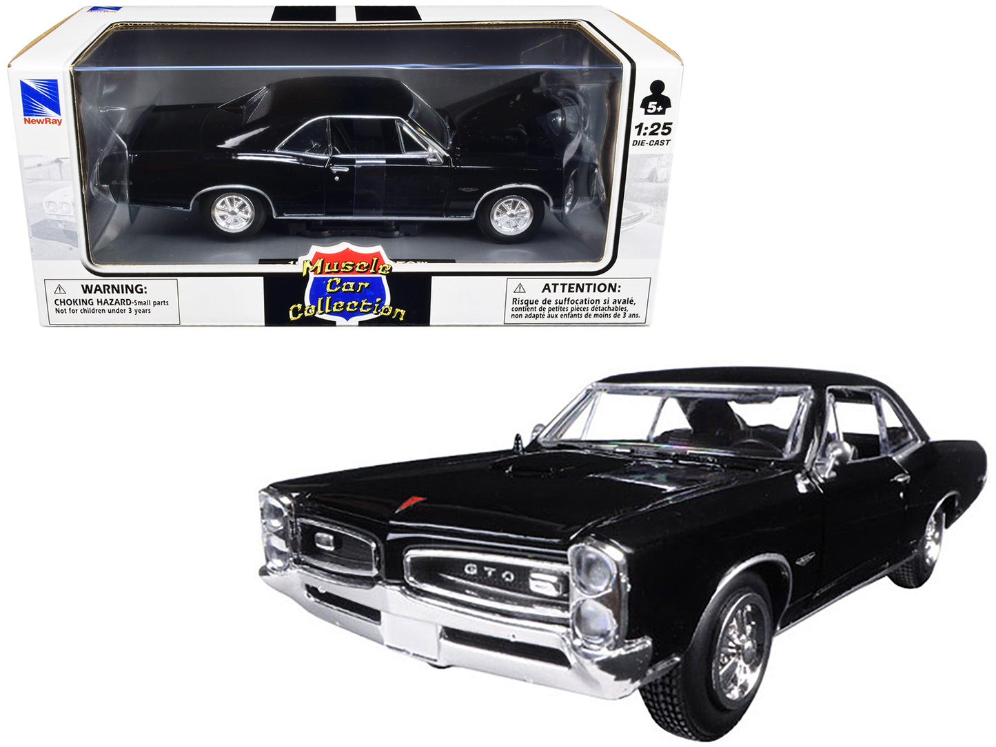 1966 Pontiac GTO  Black Diecast Model Car 