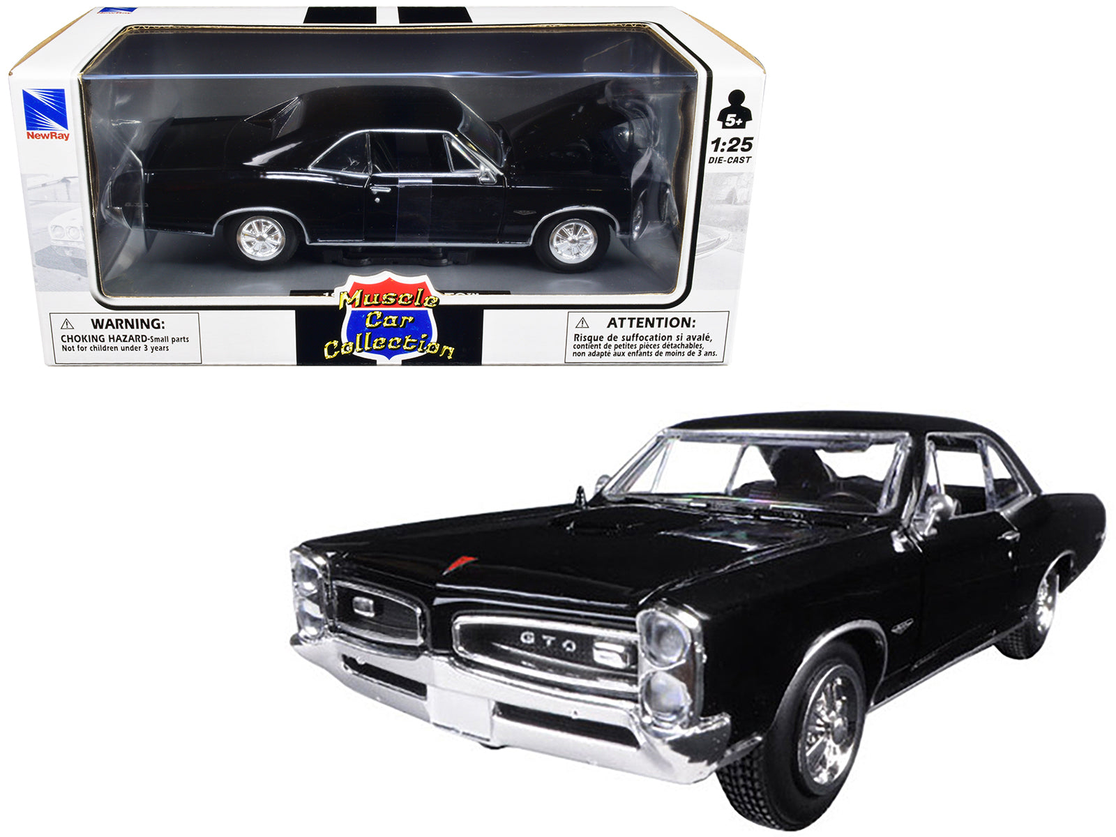 1966 Pontiac GTO  Black Diecast Model Car 