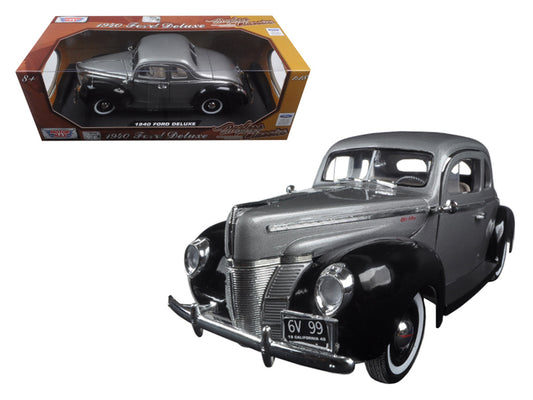1940 Ford Deluxe Grey Gray Diecast Model Car 