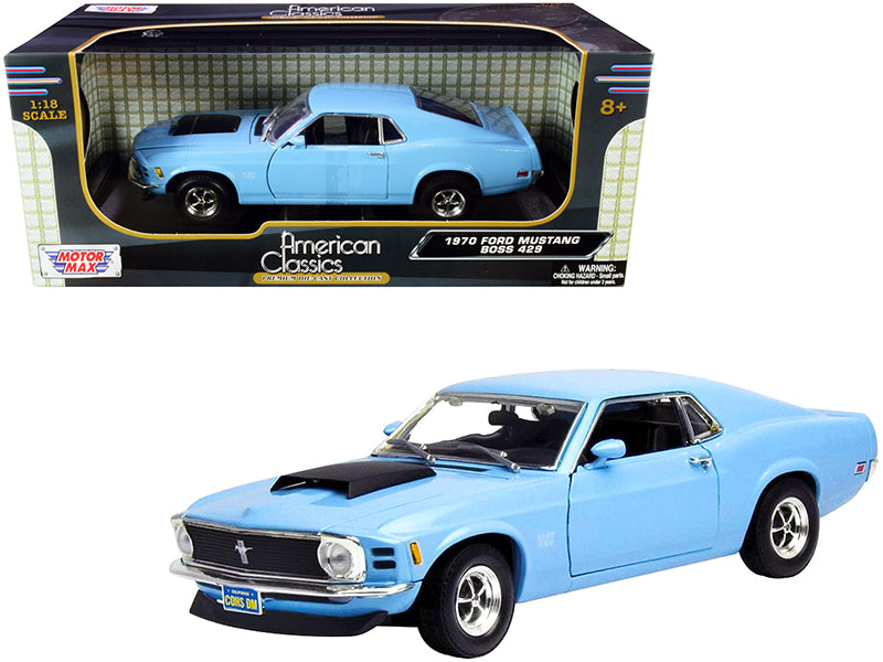 1970 Ford Mustang Boss Blue Diecast Model Car 
