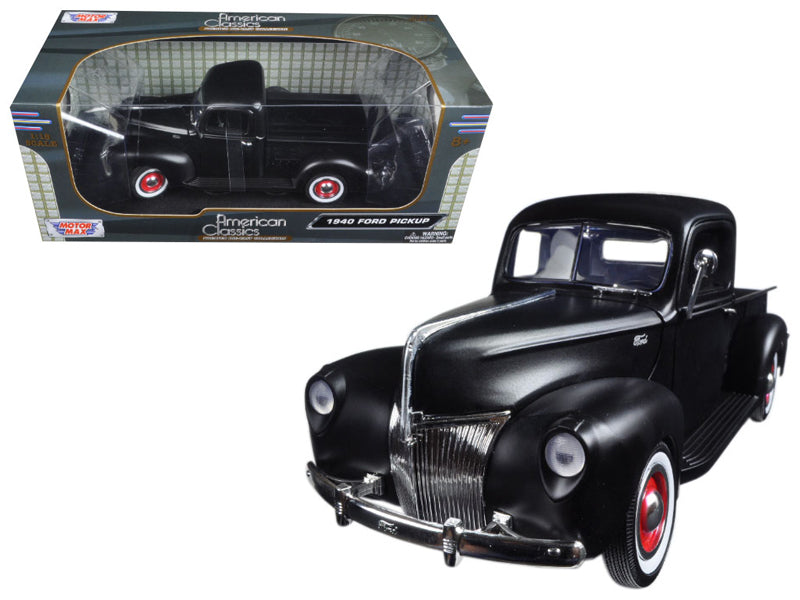 1940 Ford  Matt Black Diecast Model Pickup Truck 