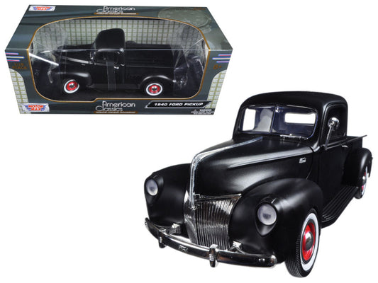 1940 Ford  Matt Black Diecast Model Pickup Truck 