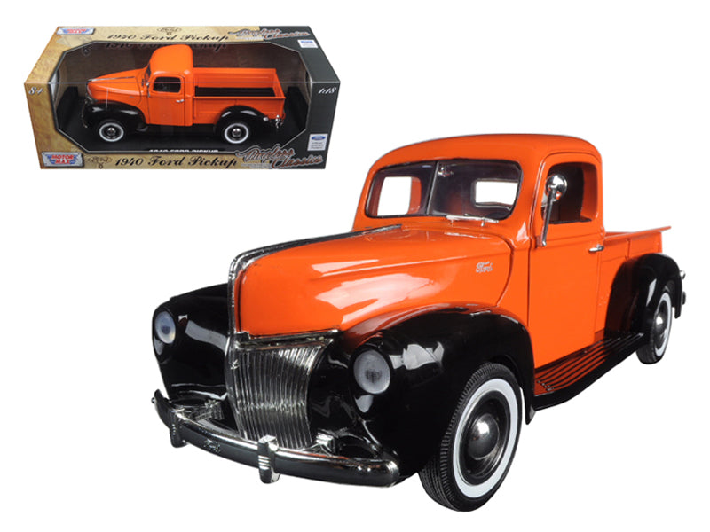 1940 Ford   Orange Diecast Model Pickup Truck 