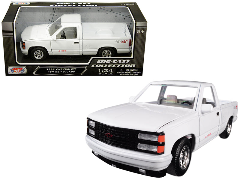 1992 Chevrolet 454 SS White Diecast Model Pickup Truck 