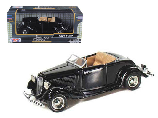 1934 Ford Coupe Convertible Black Diecast Model Car 